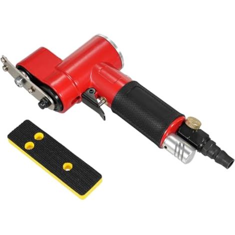 YC2622 Ponceuse pneumatique droite, polisseuse pneumatique à va-et-vient pour meubles en bois et surfaces métalliques, avec 1 patin de ponçage (YC2622) (1/3)