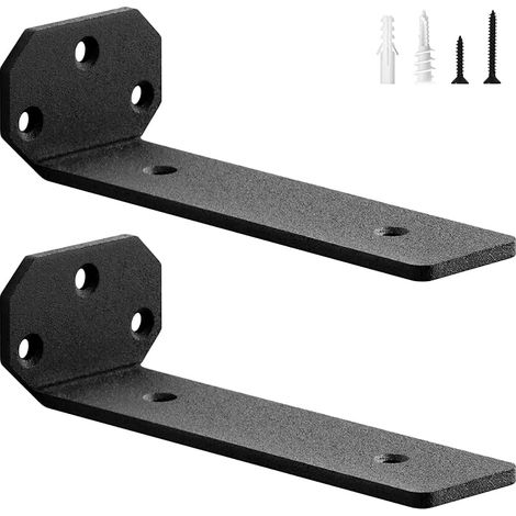 Metal Wall Shelving Brackets, Shelf Bracket, Load, Wall Shelf Brackets Thick, Black cm (1/5)