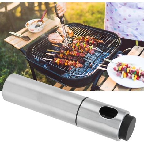 Bouteille à huile en acier inoxydable pour BBQ et cuisine, distributeur d'huile pratique