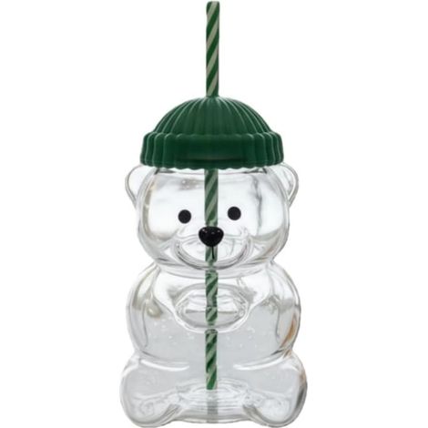 Gobelet à paille en forme d'ours, en plastique, 500 ml (1/5)