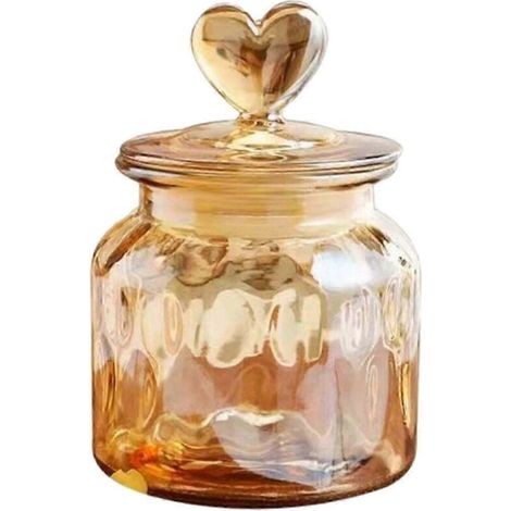 Bocal de rangement en verre hermétique, récipient décoratif pour le thé, les bonbons, le thé en vrac, le sucre et les épices. (1/5)