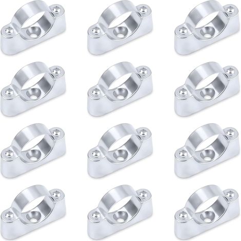 12er-Pack Wandhalterungen für Rohre mit 25 mm Außendurchmesser – Rohrbefestigung – Schlauchschelle zur Wand-/Deckenmontage – Schlauchschellen für Wasserleitungen – Aus Metall und PVC