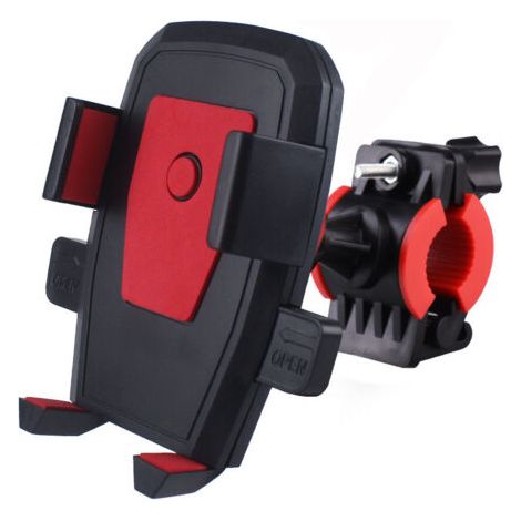 rouge Support de téléphone portable pour vélo Support de vélo universel Smartphone Support de guidon pour téléphone portable Smartphone Rotatif à 360 ° Moto Scooter iPhone Samsung Retoo (1/5)