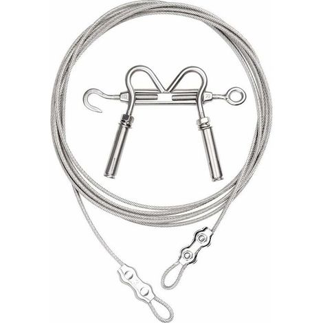 Laundry drying rack for indoor and outdoor use with stainless steel cable clamping system, 6m (1/5)