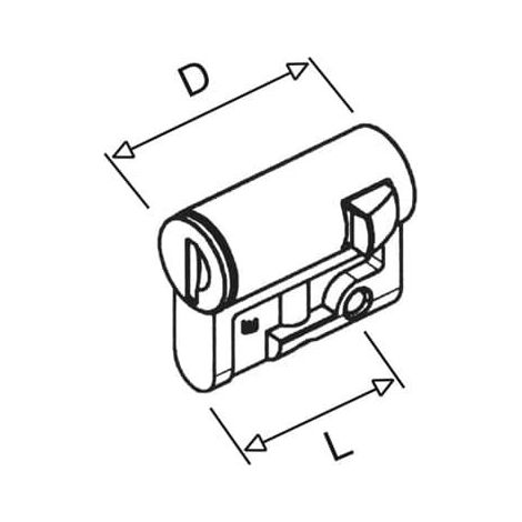 Aria-Polysafe-Serrure semi-cylindrique avec 1 clé de triangulaire - 11mm 4TBP832034C0100 ABB 832034