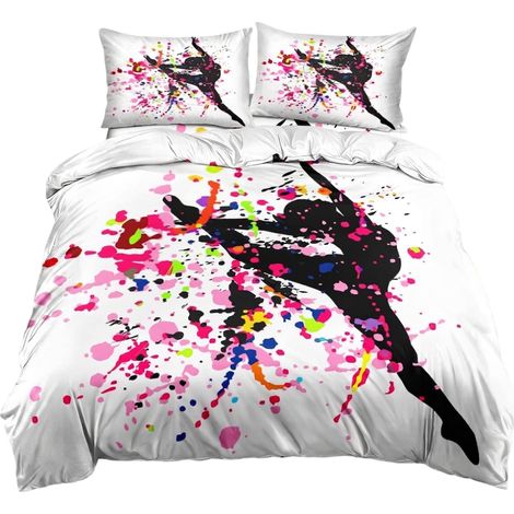 Set Biancheria Letto 3 Pezzi 200x200 cm 2 Federe 65x65 cm (1/5)