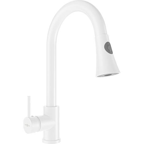 Mexen Elia robinet de cuisine, Blanc - 670101-20 (1/2)
