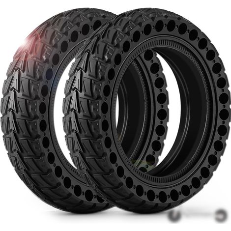 2 Pièces Pneus Pleins 8,5 x 2,0 (50/75-6.1) pour Trottinette Électrique - Increvables, Structure Nid d’Abeille, Sans Entretien, Compatibles Wispeed T855, Xiaomi M365/Pro 2 (1/5)