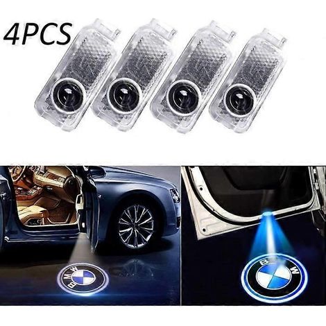 Projecteurs LED pour voiture - BMW - Éclairage d'accueil - Lot de 4 - Noir - Éclairage de portières (1/2)