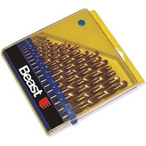 Jeu de Forets à Métaux 1-10 mm - HSS Titan - 19 Pcs - Précision et Performance - Chantier et atelier - Beast (1/5)