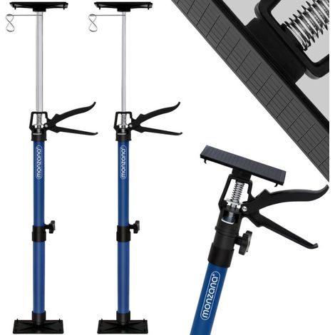 Set de 2 étai de porte / étai de soutien acier 115-290cm max. 30kg tendeur bricolage atelier maison garage (1/5)