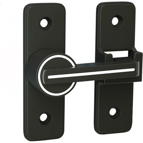 Serrure de porte en alliage de zinc à 180 degrés avec 4 vis, compatible avec les portes et fenêtres coulissantes (1/4)
