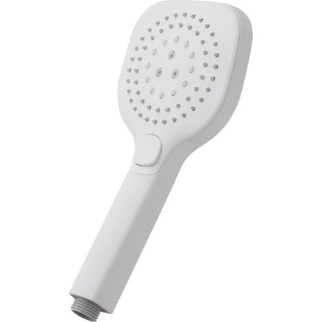 Doccino arrotondato 26 cm con tre tipi di getto bianco opaco in ABS Hidra (1/3)