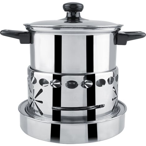 Brûleur À Alcool Non Magnétique - En Acier Inoxydable - Pour Fondue Ou Cuisson En Intérieur - 1 Pièce (1/5)