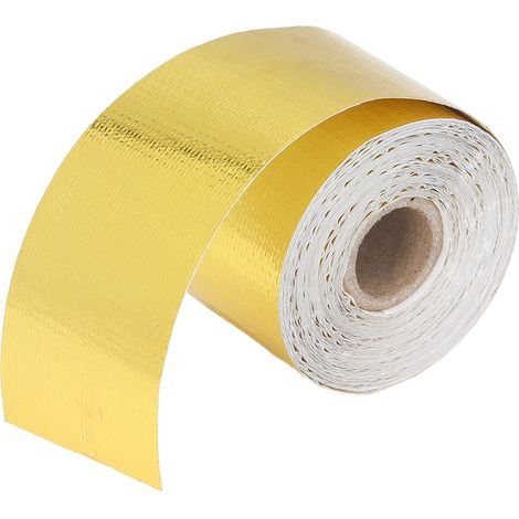 Bande de protection thermique auto-adhésive, feuille d'aluminium, tuyau résistant et réfléchissant, utilisation automatique, 2 pouces x 32,8 pieds (1/5)
