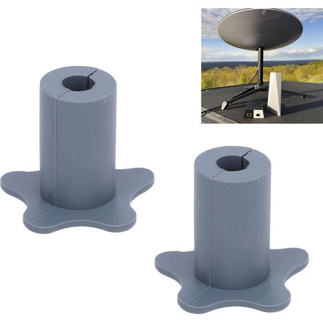 Kit de instalación de antena con pasacables de silicona de 16 mm (5/8 de pulgada) para cable satelital, 10 piezas, color gris. (1/5)