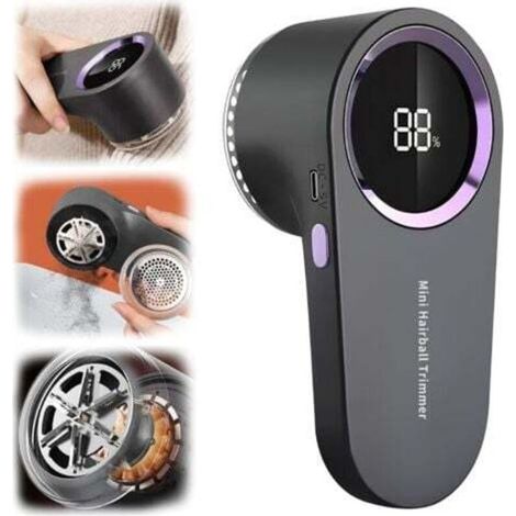 Rasoir anti-peluches rechargeable, épilateur électrique portable pour pulls, écran LED numérique, élimine les bouloches des pulls, vêtements, couvertures et canapés