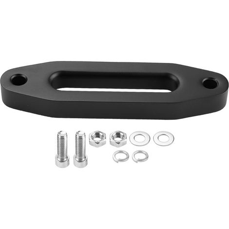 Akozon 6 Pouces Noirs en Aluminium Hawse Fairlead pour Le Câble de Corde de Treuil Synthétique ATV - Rester & Weatherprooal Design. (1/5)