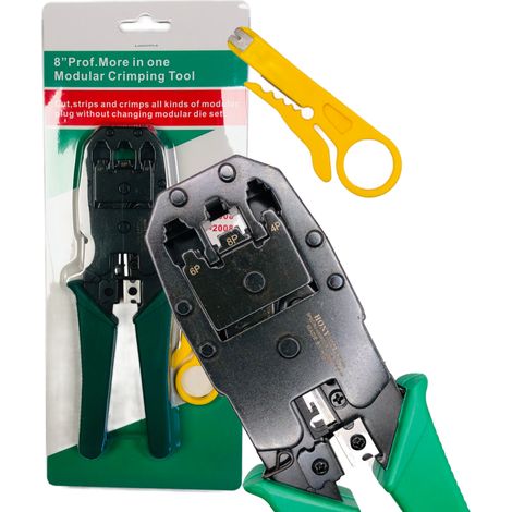 Talvico HY200 RJ45 RJ12 RJ11 Crimpwerkzeug für modulare LAN-Steckverbinder (1/5)