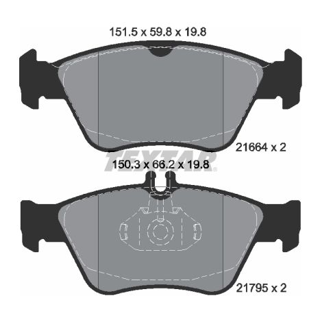 Kit de plaquettes de frein, frein à disque Textar 2166404 MERCEDES-BENZ