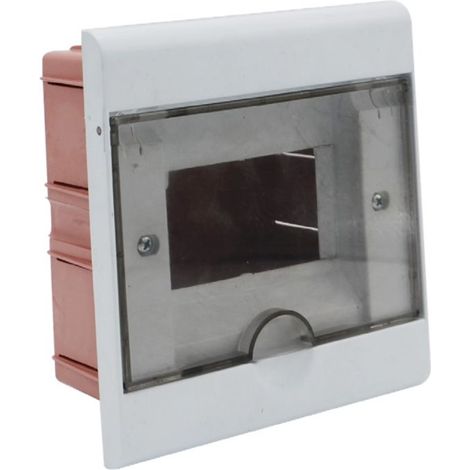 Em Distribution – Coffret électrique nu encastrable 140x150x90mm IP40 – 1 rangée de 5 modules – Résistant aux chocs IK8 – Pour maçonnerie