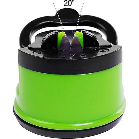 Aiguiseur de couteaux vert à ventouse, outil de cuisine (1/3)