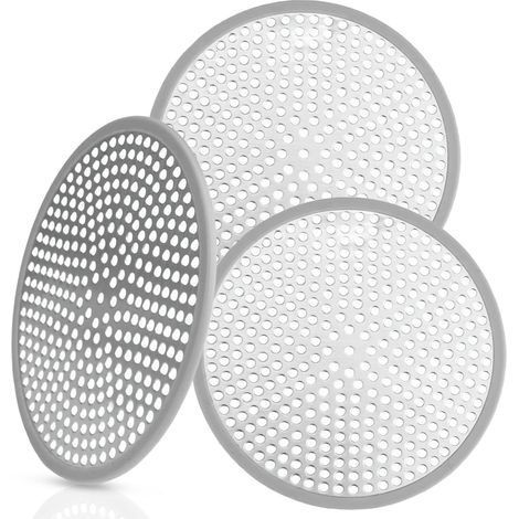3 Stück Haarfänger Dusche, Haarfilter Duschbadewanne 118 mm / 4,65", Duschgitter, Badewannenhaarfänger, Badewannen Gitter gegen Haare, für Küche, Badezimmer Dusche