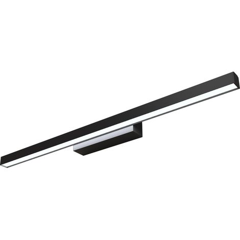 LED Wandleuchte Wandlampe innen Schlafzimmer Wohnzimmer Spiegelleuchte Bad Schwarz kein Drehbar, Dehnbar, LED fest integriert, Kaltweiß-6500K, 60cm, energiesparender, ohne spiegel (1/5)
