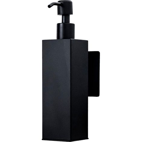 Distributeur de savon de qualité supérieure - 220 ml - Sans perçage - Autocollant avec colle spéciale (maintien extrêmement sûr) - Distributeur mural de savon liquide pour la salle de bain et (1/5)