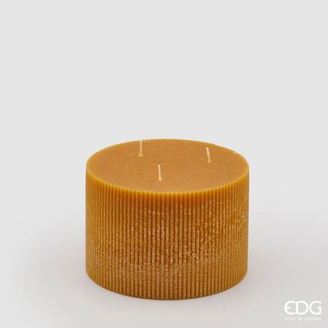 EDG Enzo De Gasperi Candela Dorica H 10 Cm D 15 Cm Amber