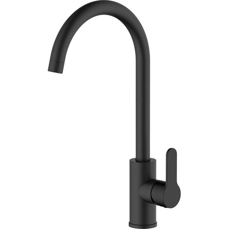 Grifo monomando de cocina caño alto negro mate serie miño (1/4)