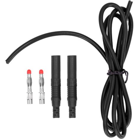 Fiche banane mâle-mâle 4mm noir, kit de câbles de test type protection pour multimètre électrique, soudure J.70020 (1/5)