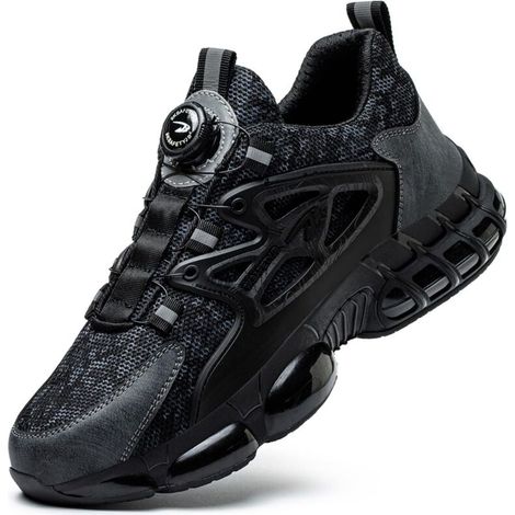 Men's and Women's Safety Shoes, Lightweight, Breathable, Anti-Slip Work Shoes with Steel Toe Cap, Sizes 36-46 EU