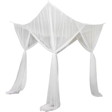 Zanzariera 210x190x240 cm per letto matrimoniale, zanzariera quadrata grande per letto singolo, 4 porte, zanzariera universale anti-insetti, baldacchino per interni ed esterni con strumenti di install (1/5)