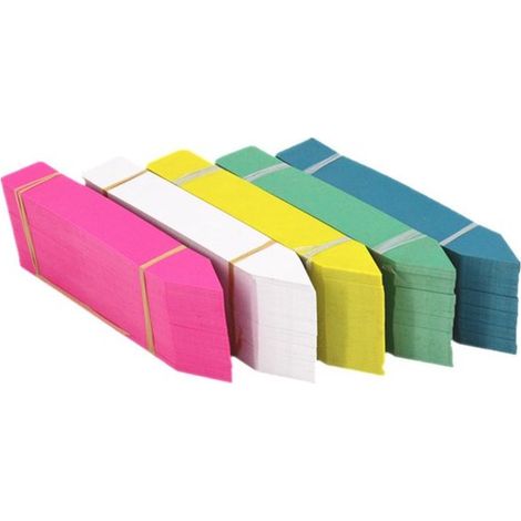 250 etiquetas de plástico para plantas de vivero/jardín, 5 colores, 10 cm, estacas de jardín, marcadores de plantas impermeables (1/5)