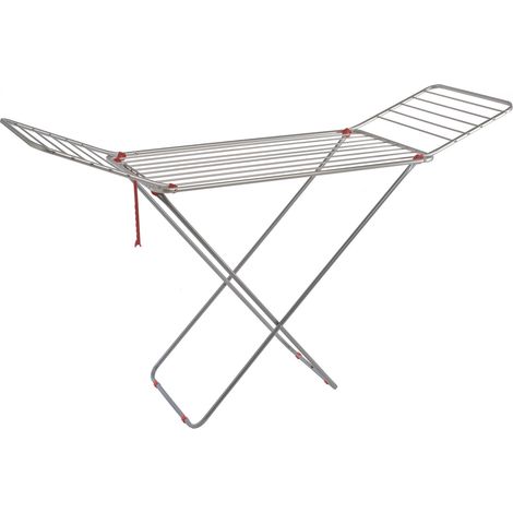 Tata Linda STENDIBIANCHERIA A CAVALLETTO PLUTONE cm. 180x52x96÷115 h Stenditura mt. 18
