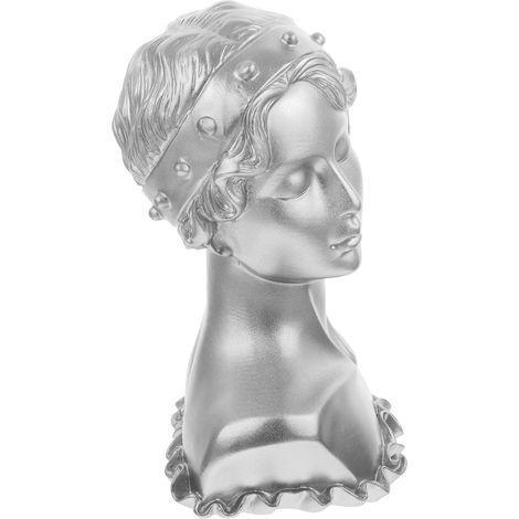 Présentoir à Boucles D'oreilles en Résine Argentée, Modèle Portrait Compact pour Organisation Bijoux, Support Fiable pour Colliers et Rangement Boucles D'oreilles, Décor Maison (1/5)