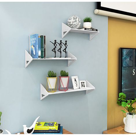 YORKING 3-teiliges schwebendes Wandregal Set 25/30/40 cm Dekorative Regale für Küche, Badezimmer, Wohnzimmer, Schlafzimmer, Büro, Wäscherei, Home Organisation (1/5)