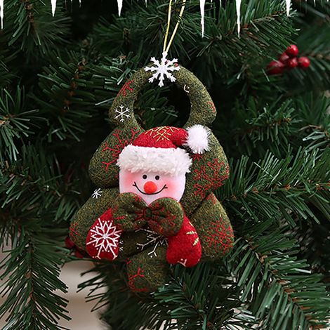 Guirlande Porte Noël - Décoration Porte Arbre De Noël - Ornements Suspendus Fête Familiale - Lot De 1 (1/2)