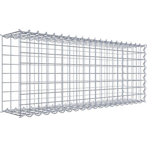 Gabiondeco - Gabion - Element de prolongation en longueur 100 cm x 40 cm x 20 cm (L x H x P). maille 5 x 5 cm. Spirale. Avert.: il manque une grille - Made in Germany (1/5)