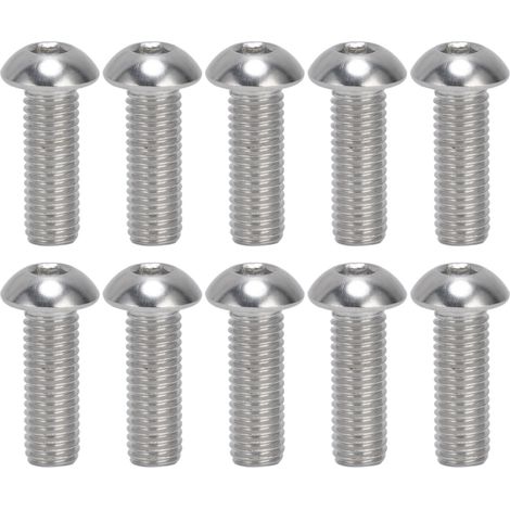 Vis Acier Inoxydable A2 Tête Cylindrique Hexagonale M10x1.5 Pas Gros, Lot de 30 Pièces, Kit de Fixation M10x30 (1/5)