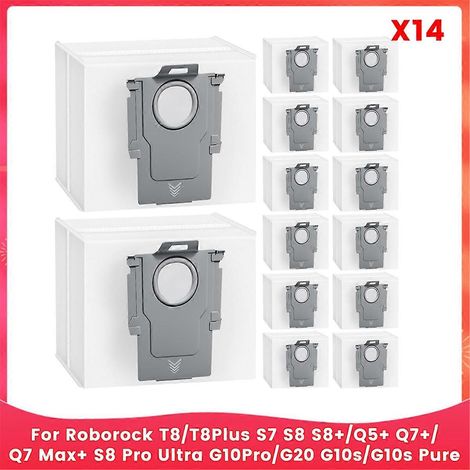 Sacs à poussière pour aspirateurs Roborock T8/T8Plus S7 S8 S8+ (lot de 14) (1/5)