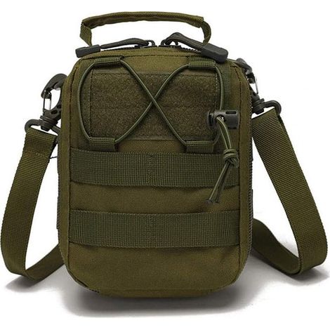 Sacoche soft - sacoche tactique - sacoche médicale / sacoche de premiers secours - sacoche d'utilisation - camouflage vert - sacoche de hanche / sacoche de gilet / accessoire de sac à dos - randonnée (1/5)