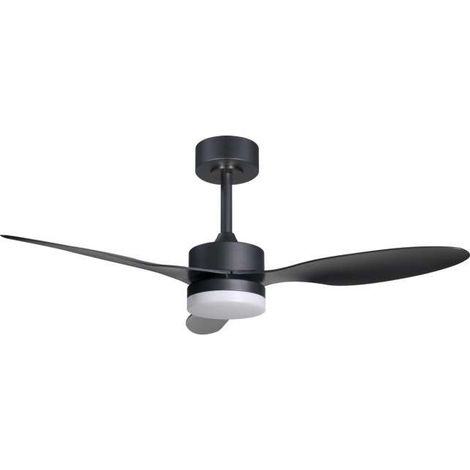 Ventilador a techo modelo Vulcano, 3 palas acabado negro, 40cm(alto) 106cm(ancho) 106cm(fondo) . (1/5)
