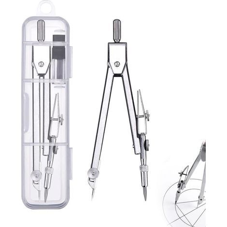 1 PCS compas college compas professionnel compas lycee compas a vis compas enfant crayon dessin professionnel compas avec rallonge compas architecte compas a vis (1/5)