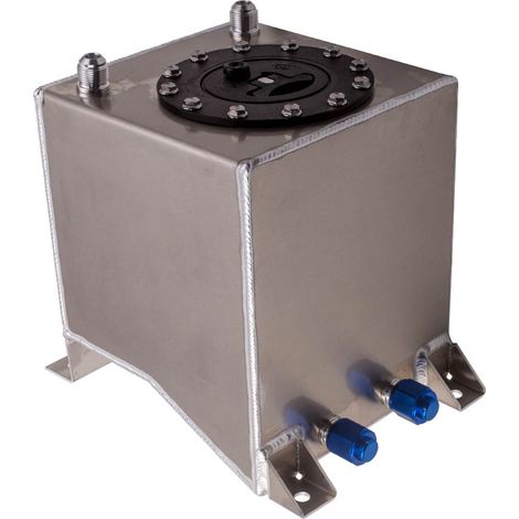 Universal Polished Lightweight Aluminum 10L / 2.5 Gallon Fuel Cell Tank (1/5)