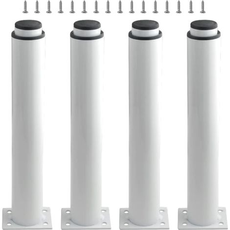 (25-42 cm, white) Set of 4 strong and adjustable metal legs for e.g (1/5)