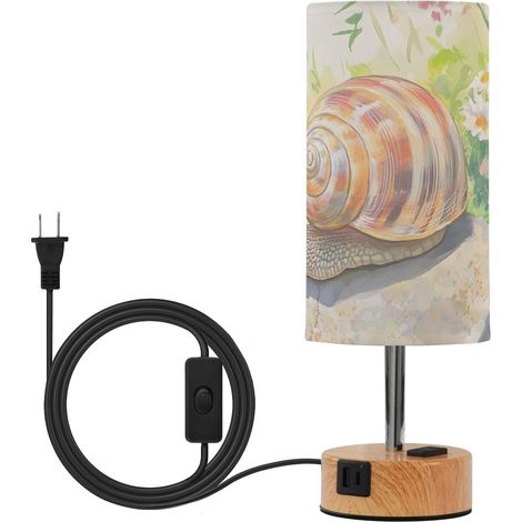 Snail Rock Lampes de table avec abat-jour en tissu et ampoules (1/5)
