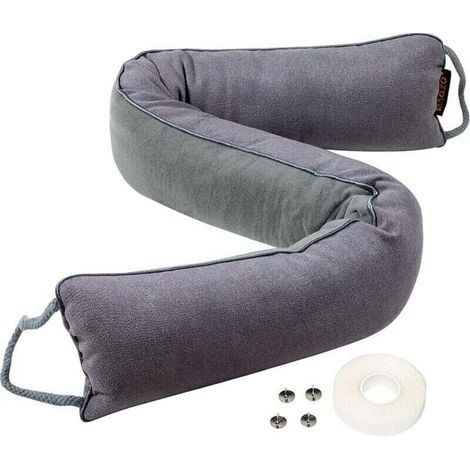 Gris Boudin de Porte Isolant Froid 93 cm, Bas de Porte Isolant Thermique, Anti Froid et Anti Bruit, Coussin de Porte Tissu (1/5)