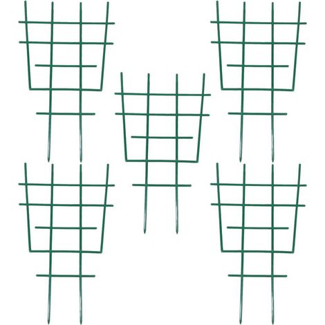 Elkuaie Treillis pour Plantes - Plantes Grimpantes - Pour Tomates et Pots - Lot de 5 - Jardin et Balcon - Vert (1/5)